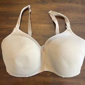 Motherhood Beige Wireless Bra Clip Down Cup Adjustable Strap 42G Style 93684-42